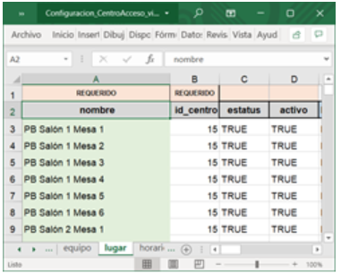 Imagen que muestra archivo de Excel